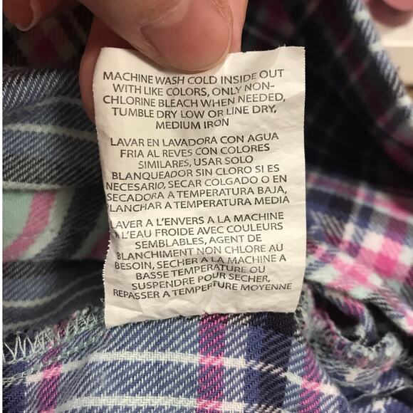 Riders by Lee Plaid Collared Long Sleeve Flannel Top XXL - Picture 5 of 5